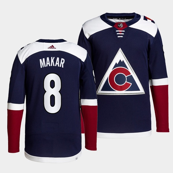 Men's Colorado Avalanche #8 Cale Makar Navy Stitched Jersey